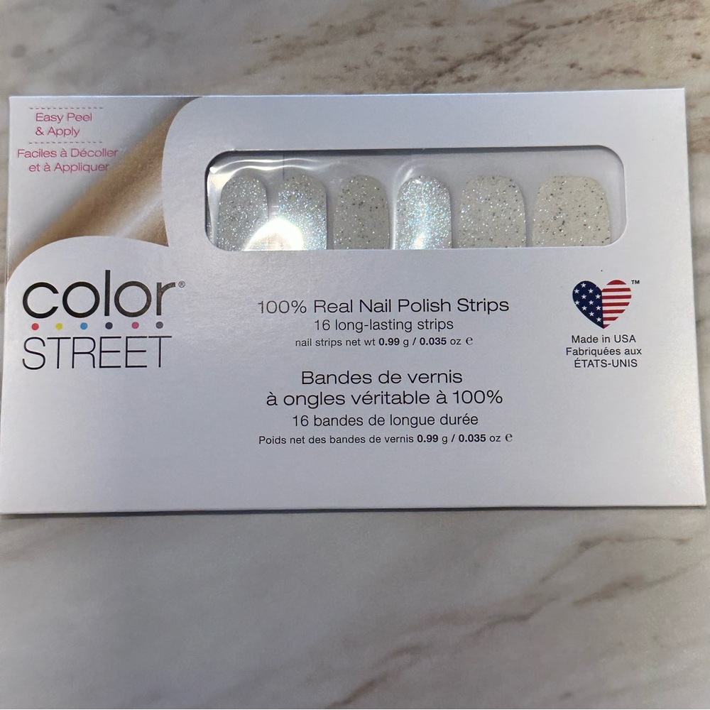 Color Street Nail Polish Strips Undercover Clear glitter overlay NEW IN PACKAGE